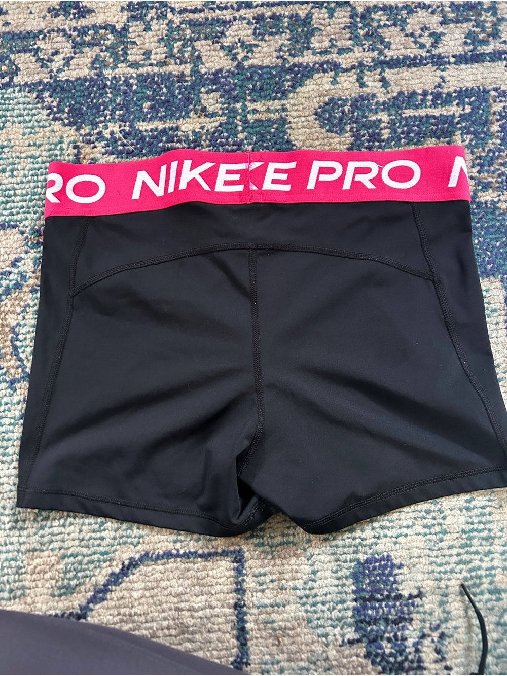 Nike Pro Dri-FIT Shorts Bundle Women’s Size L Black Pink Compression 2 Pair - Picture 10 of 11